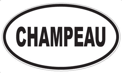 CHAMPEAU - Oval Sticker