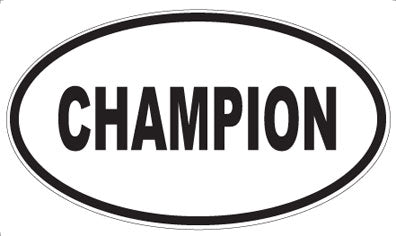 CHAMPION - Oval Magnet