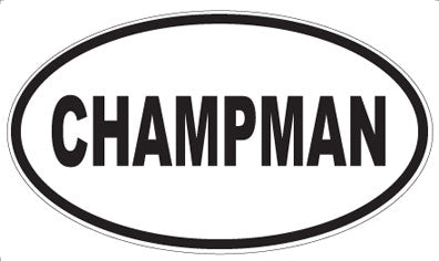 CHAMPMAN - Oval Magnet