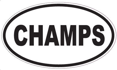 CHAMPS - Oval Sticker