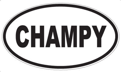 CHAMPY - Oval Sticker