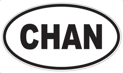 CHAN - Oval Sticker