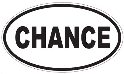 CHANCE - Oval Sticker