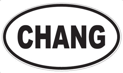 CHANG - Oval Sticker