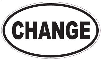 CHANGE - Oval Sticker