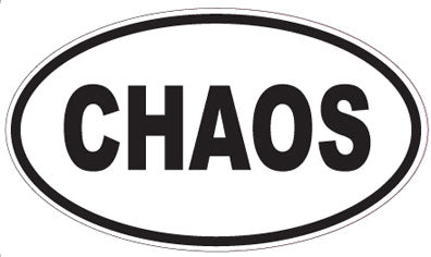 CHAOS - Oval Sticker