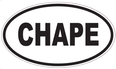 CHAPE - Oval Sticker