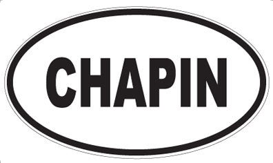 CHAPIN - Oval Sticker