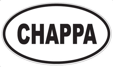 CHAPPA - Oval Sticker
