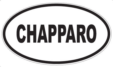CHAPPARO - Oval Sticker