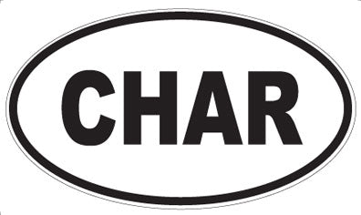 CHAR - Oval Sticker