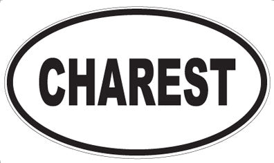 CHAREST - Oval Magnet