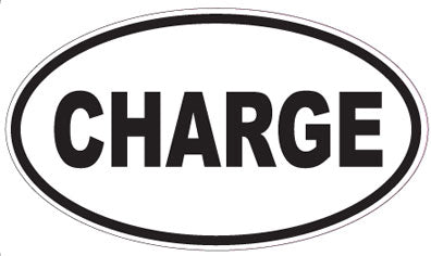 CHARGE - Oval Sticker
