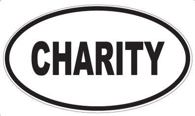 CHARITY - Oval Sticker