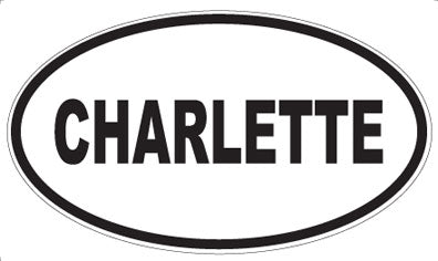 CHARLETTE - Oval Sticker