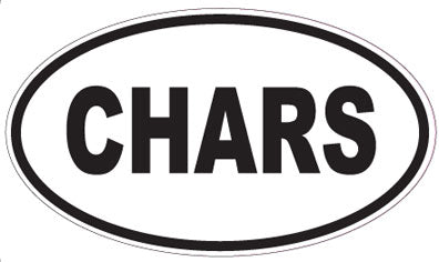 CHARS - Oval Sticker