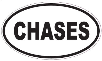 CHASES - Oval Sticker