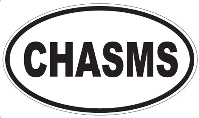 CHASMS - Oval Sticker