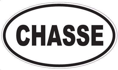 CHASSE - Oval Sticker