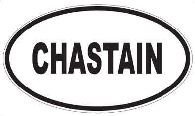 CHASTAIN - Oval Magnet