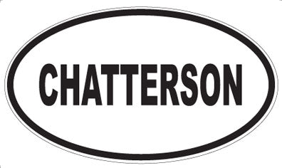 CHATTERSON - Oval Magnet