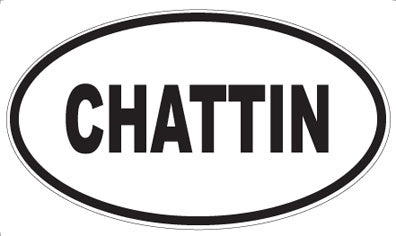 CHATTIN - Oval Magnet
