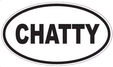 CHATTY - Oval Sticker