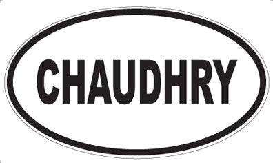 CHAUDHRY - Oval Magnet