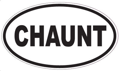 CHAUNT - Oval Sticker