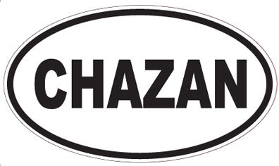 CHAZAN - Oval Sticker