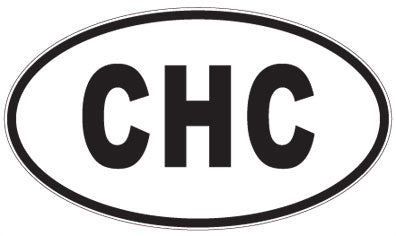 CHC - 3 Letter Initials Oval Sticker