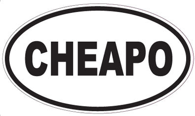 CHEAPO - Oval Sticker