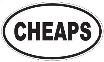 CHEAPS - Oval Sticker