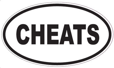 CHEATS - Oval Sticker