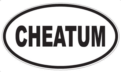 CHEATUM - Oval Magnet