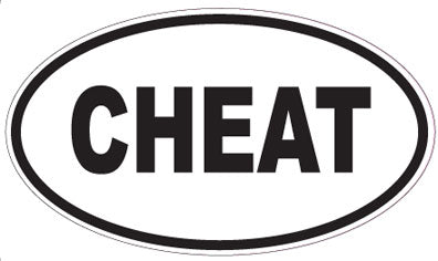 CHEAT - Oval Magnet