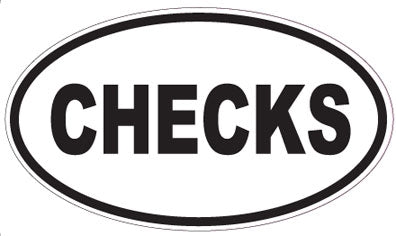 CHECKS - Oval Sticker