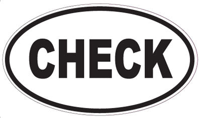 CHECK - Oval Magnet