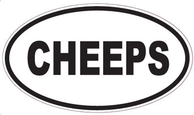 CHEEPS - Oval Sticker