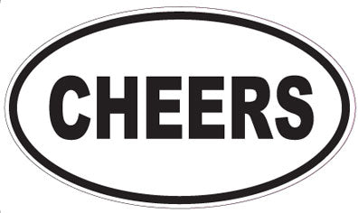 CHEERS - Oval Sticker