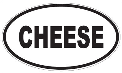 CHEESE - Oval Magnet