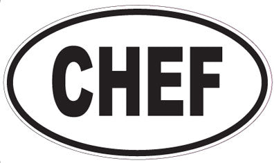 CHEF - Oval Sticker