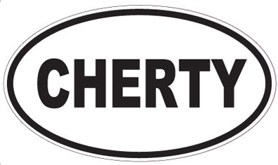 CHERTY - Oval Sticker