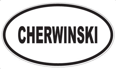CHERWINSKI - Oval Magnet