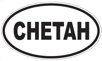 CHETAH - Oval Sticker