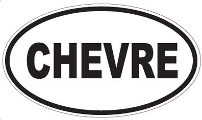 CHEVRE - Oval Sticker