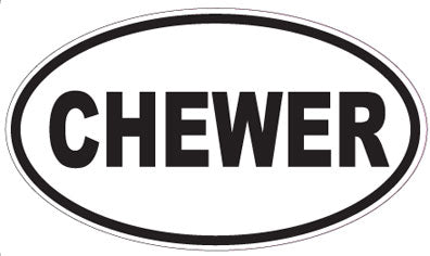 CHEWER - Oval Sticker