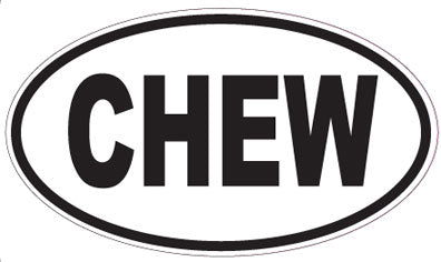 CHEW - Oval Sticker
