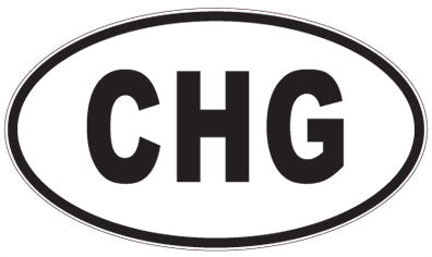 CHG - 3 Letter Initials Oval Sticker