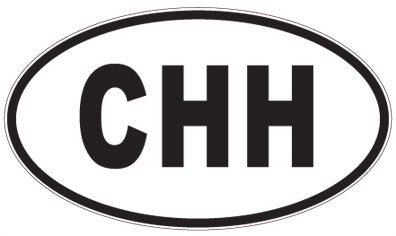 CHH - 3 Letter Initials Oval Sticker